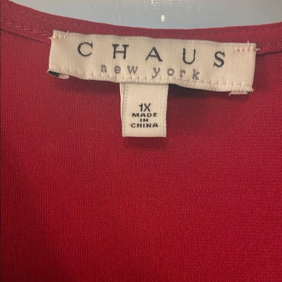 Chaus Red Ruched Wrap Dress - Picture 2 of 5